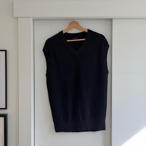 Massimo Dutti Navy Sweater Vest